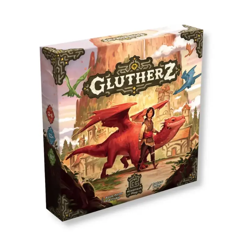 Glutherz Brettspiel mit Feuerdrachen, Heldenfiguren, Drachen-Schutzgebieten und Komponenten zum Trainieren und Retten der Drachen