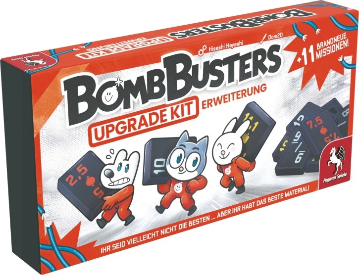 Bomb Busters Upgrade Kit mit farbigen Acryl-Kabelsteinen, Stoffbeuteln und neuen Missionskarten