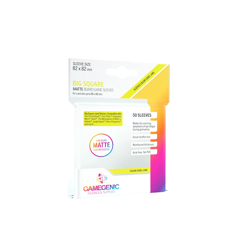 GAMEGENIC: MATTE Big Square-Sized Sleeves 82 x 82mm