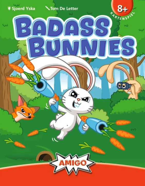 Badass Bunnies Kartenspiel mit 108 Karten, frechen Kaninchen, Karotten und fiesen Füchsen