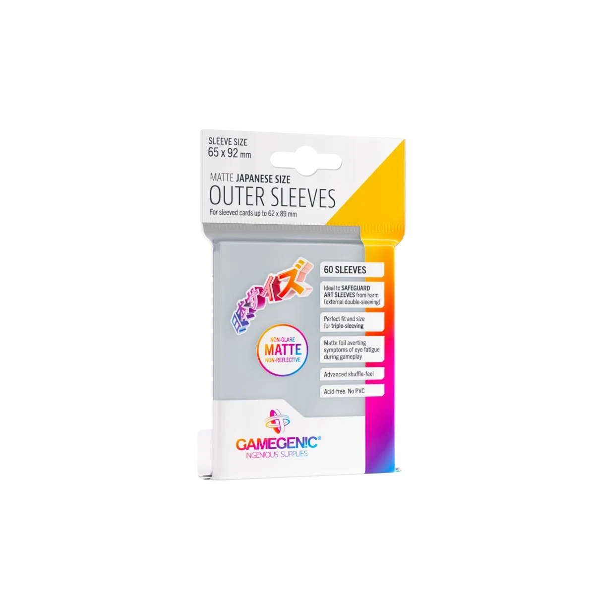 GAMEGENIC: Outer Sleeves Matte Japanese Size