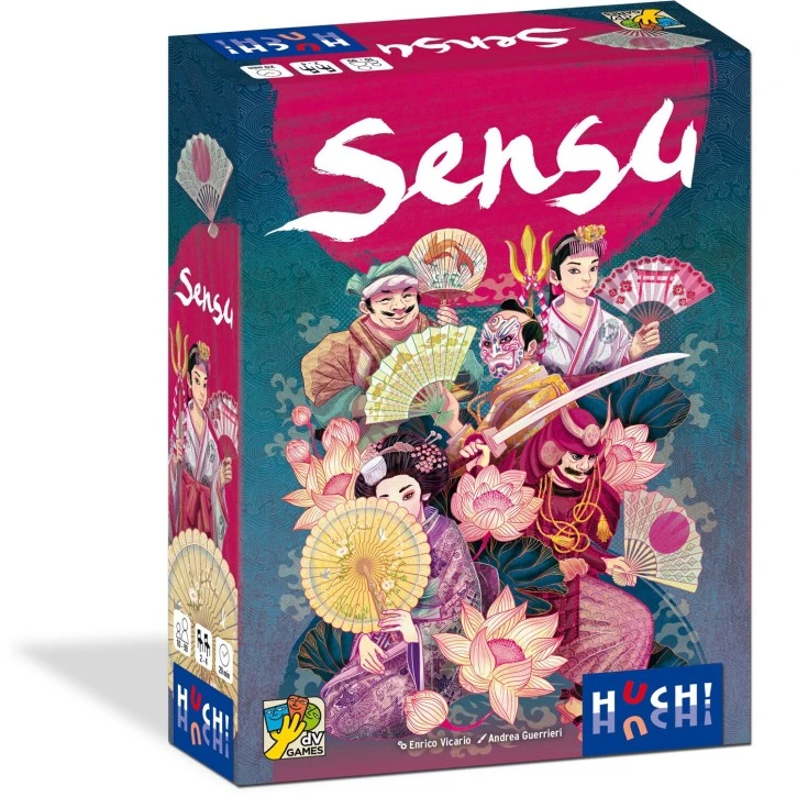 Sensu Kartenspiel mit japanischen Fächerkarten, farbenfrohen Illustrationen und Karten zum Aufbau persönlicher Fächer