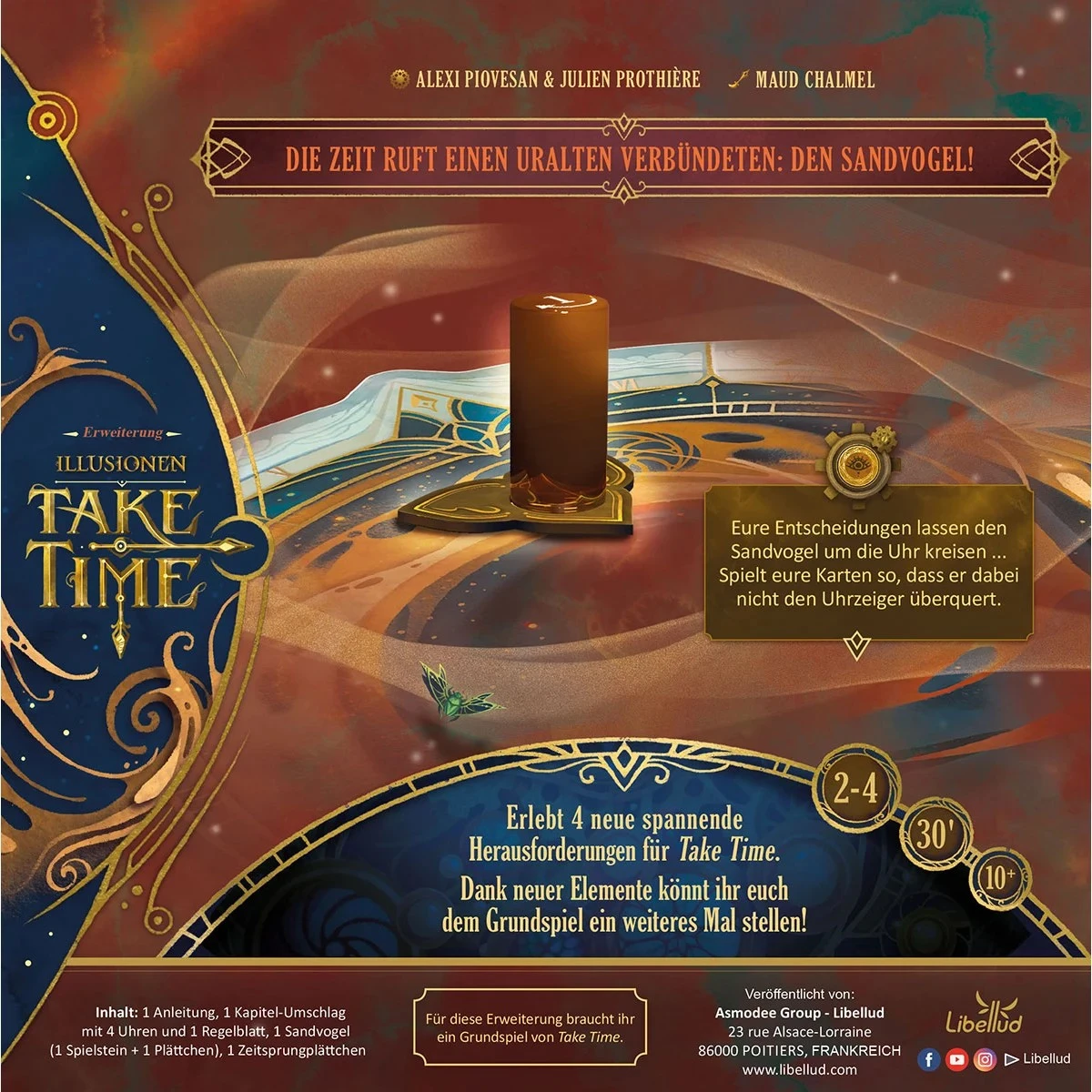 Take Time Illusionen Mini-Erweiterung mit vier neuen Uhren und zusätzlichem Zeitsprungplättchen