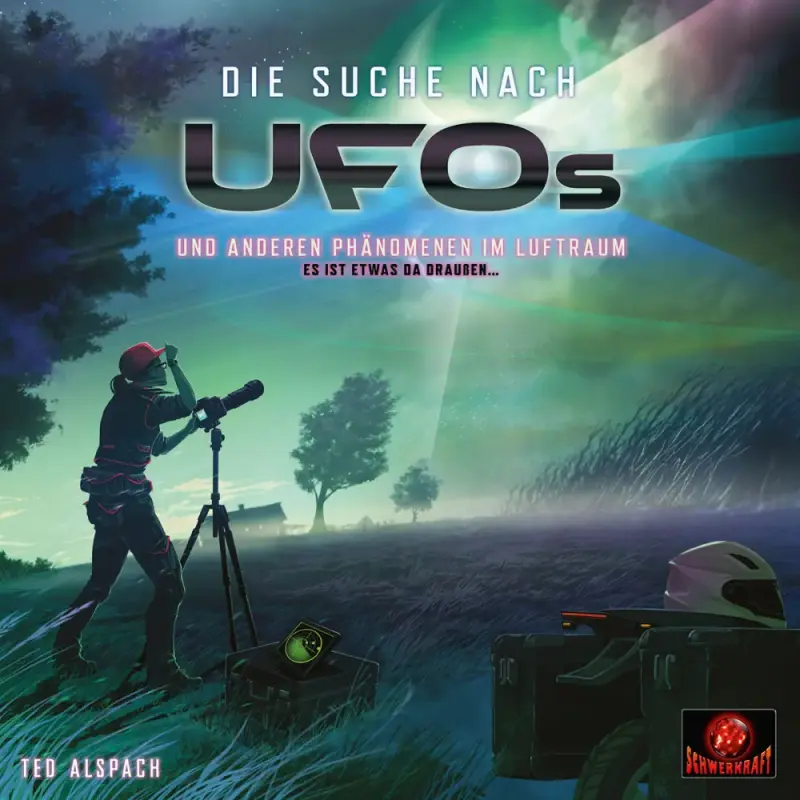Die Suche nach UFOs Brettspiel mit Teleskop, Himmelsbeobachtungen und unidentifizierten Objekten