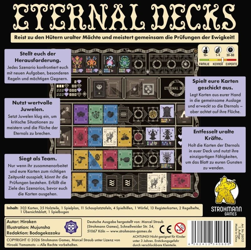 Eternal Decks kooperatives Kartenspiel mit Karten, Energie und mystischen Eternals