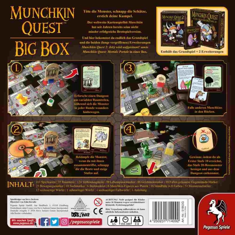 Munchkin Quest: Das Brettspiel 2. Edition - DE